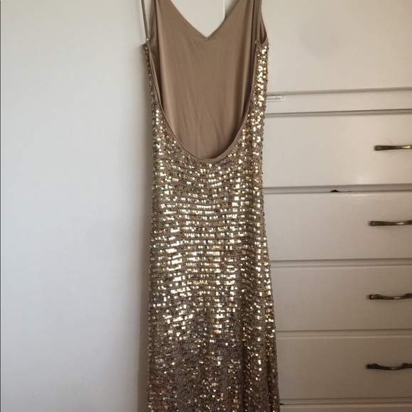 BCBG Maxazria Gold Sequin Dress - Picture 3 of 6